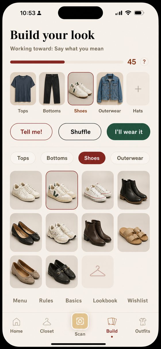 Building a look from the clothes you own