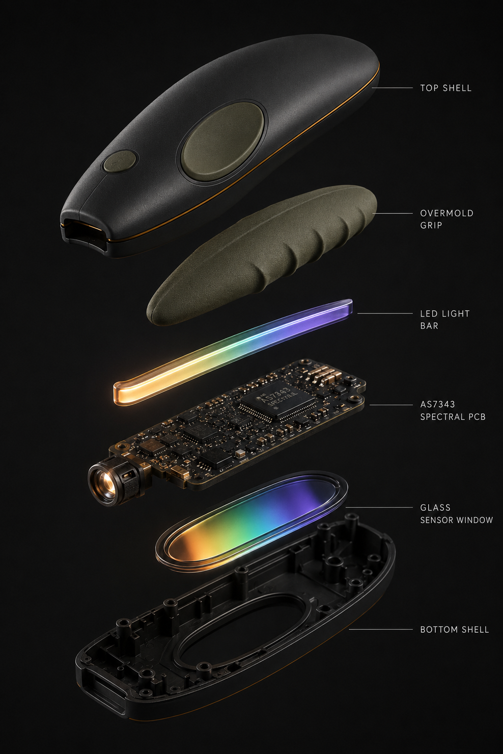 Exploded view of the LookSense Prism